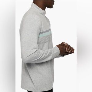 Travis Mathew Gray and Green Zip-Up Sweater # 128